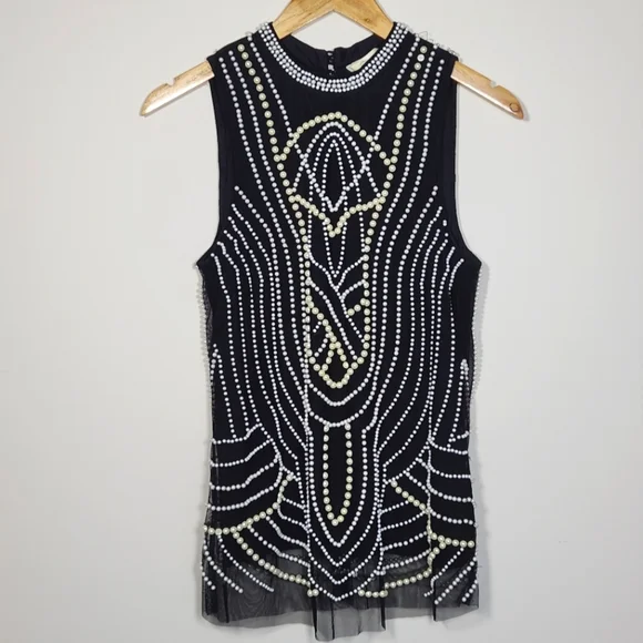 Moulinette Soeurs Anthropoligie Beaded Tank Top - Picture 1 of 12
